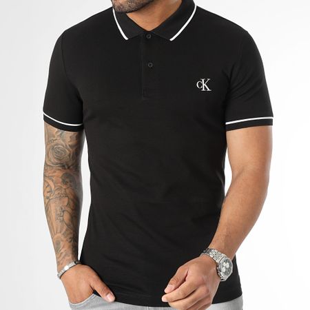 Calvin Klein - Polo Slim Tipping a manica corta 5603 Nero