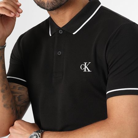 Calvin Klein - Polo Slim Tipping a manica corta 5603 Nero