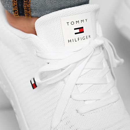 Tommy Hilfiger - Sneakers Corporate Knit Rib Runner FM0FM02938 Bianco