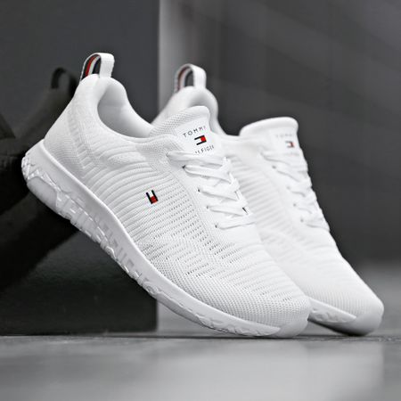 Tommy Hilfiger - Sneakers Corporate Knit Rib Runner FM0FM02938 Bianco