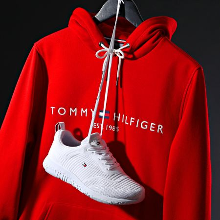 Tommy Hilfiger - Sneakers Corporate Knit Rib Runner FM0FM02938 Bianco
