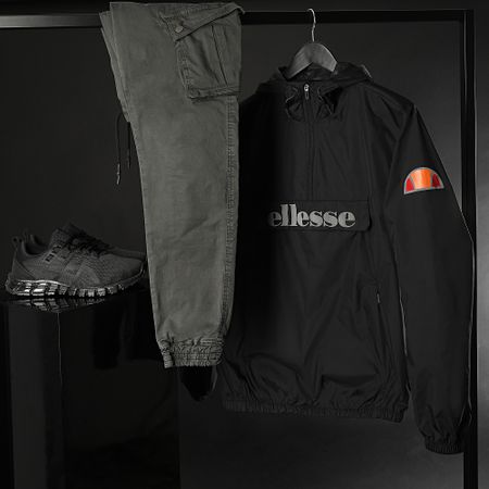 Ellesse - Acera SXG09906 Giacca a vento con collo a cerniera riflettente nero