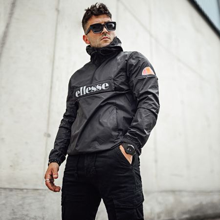 Ellesse - Acera SXG09906 Giacca a vento con collo a cerniera riflettente nero