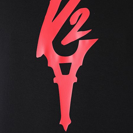 Da Uzi - Felpa con cappuccio con logo nero rosso