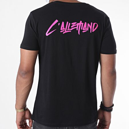 L'Allemand - Maglietta Ratti Nero Rosa Fluo