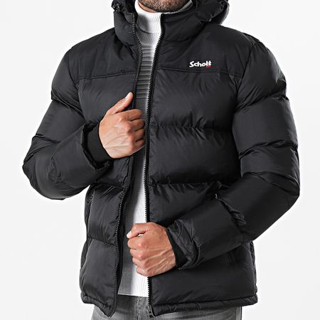 Schott NYC - Giacca con cappuccio Utah 2 Nero