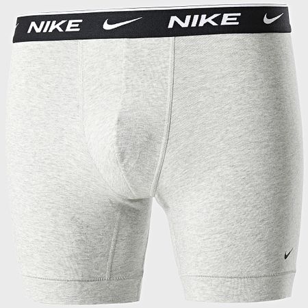 Nike - Confezione da 3 boxer Everyday in cotone elasticizzato KE1007 nero bianco grigio erica