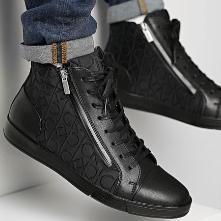 Calvin Klein - Baskets Montantes Berke Hi Top Lace Up F0930 Black Black