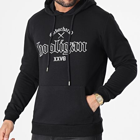 25G - Felpa con cappuccio Hooligan Nero