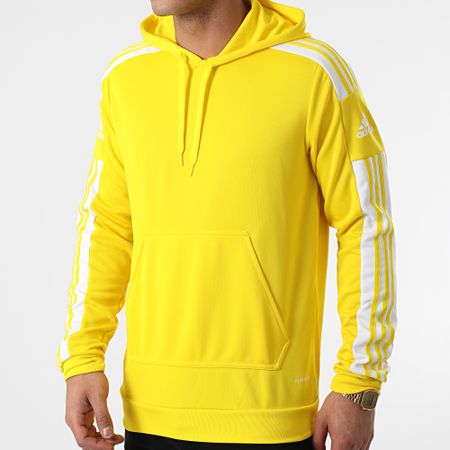 Adidas Sportswear - SQ21 Felpa con cappuccio a bande GP6435 Giallo