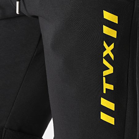 13 Block - TVX Pantaloncini da jogging a zampa Nero Giallo