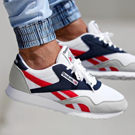 Reebok - Sneakers classiche in nylon GW8357 Bianco Vector Navy Prince Red