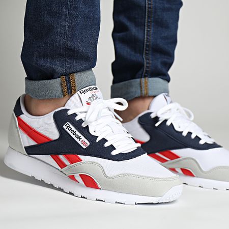 Reebok - Sneakers classiche in nylon GW8357 Bianco Vector Navy Prince Red