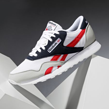 Reebok - Sneakers classiche in nylon GW8357 Bianco Vector Navy Prince Red