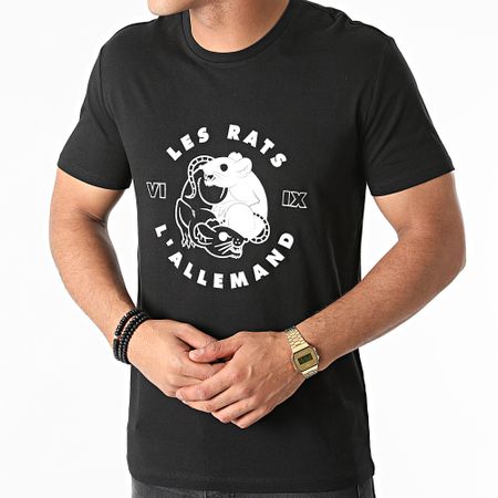L'Allemand - Maglietta Les Rats Nero Bianco