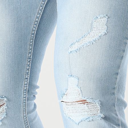 LBO - Jeans 1869 slim fit con strappi, lavaggio blu