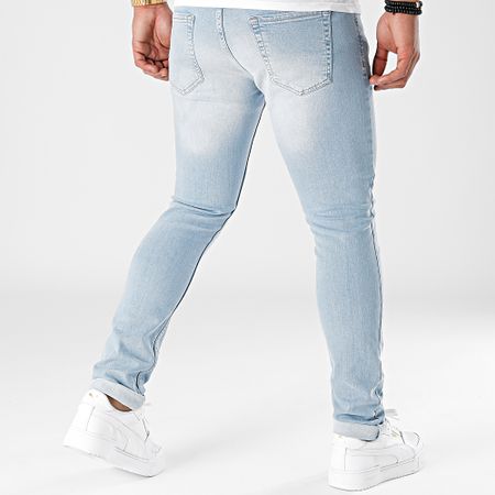 LBO - Jeans 1869 slim fit con strappi, lavaggio blu