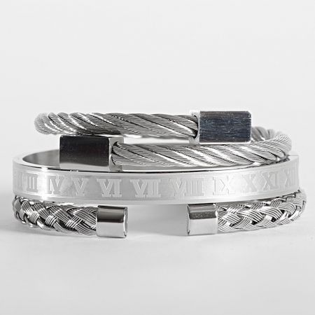 California Jewels - Set di 3 bracciali in argento AE123