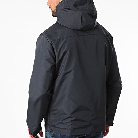 Zelys Paris - Giacca con zip e cappuccio blu navy