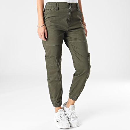 Girls Outfit - Pantaloni jogger da donna C9111 Verde kaki