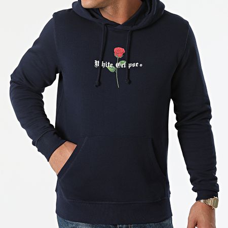 Luxury Lovers - Felpa con cappuccio Eclipse Spray Bianco Blu Navy