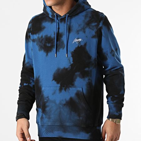 Classic Series - Felpa con cappuccio Tie Dye Make Blue Black