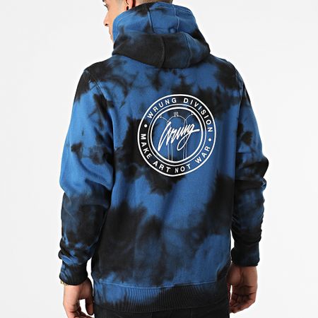 Classic Series - Felpa con cappuccio Tie Dye Make Blue Black