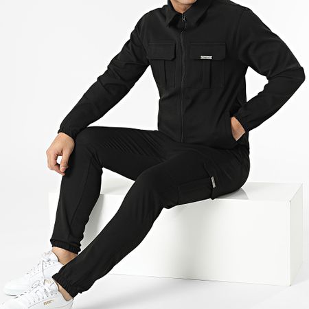 Uniplay - MK-18 Set giacca con zip e pantaloni da jogging nero