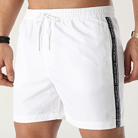 Calvin Klein - Costume da bagno a fascia con coulisse media 0741 Bianco