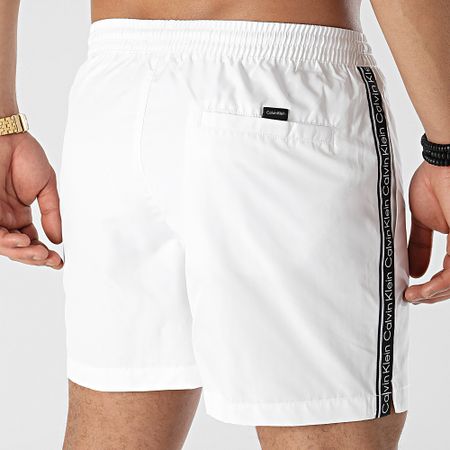 Calvin Klein - Costume da bagno a fascia con coulisse media 0741 Bianco