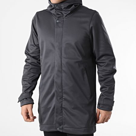 ADJ - Giacca con zip e cappuccio grigio antracite