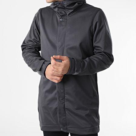 ADJ - Giacca con zip e cappuccio grigio antracite
