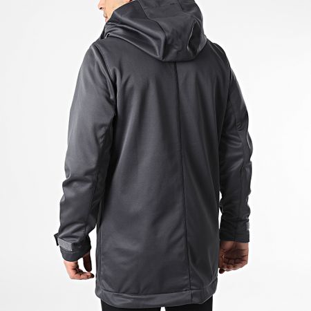 ADJ - Giacca con zip e cappuccio grigio antracite