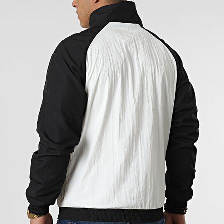 Urban Classics - Giacca con zip bicolore TB2745 Bianco Nero