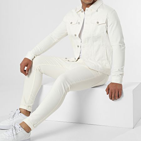 Frilivin - Set jeans e giacca beige chiaro