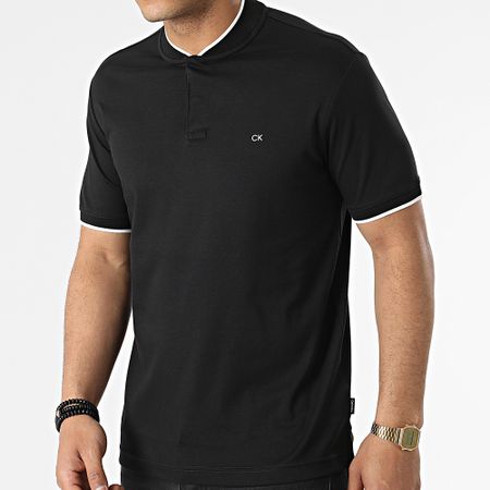 Calvin Klein - Polo manica corta in cotone liscio 8997 nero
