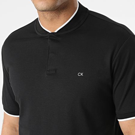 Calvin Klein - Polo manica corta in cotone liscio 8997 nero