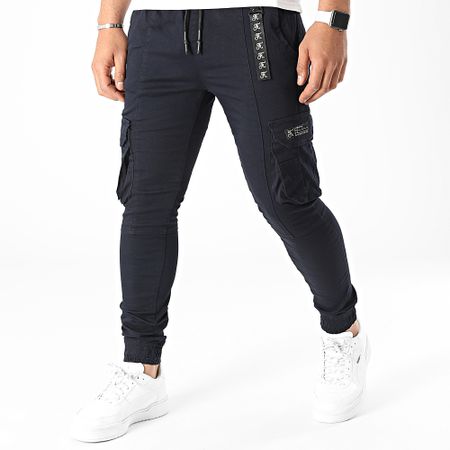 Final Club - 869 Pantaloni cargo blu navy