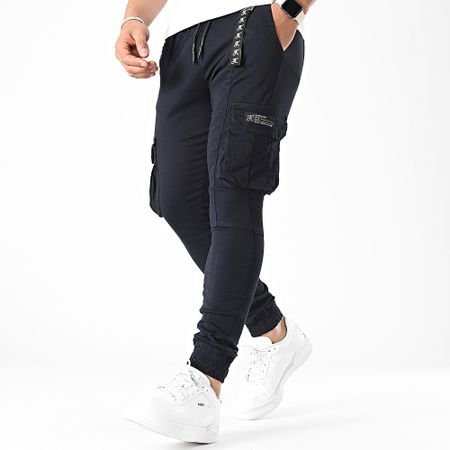 Final Club - 869 Pantaloni cargo blu navy