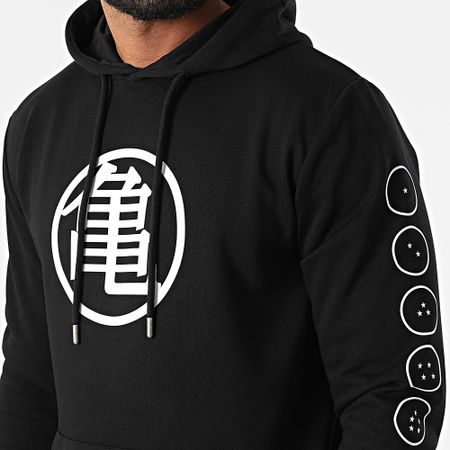 Dragon Ball Z - Kame Kanji Felpa con cappuccio nero bianco