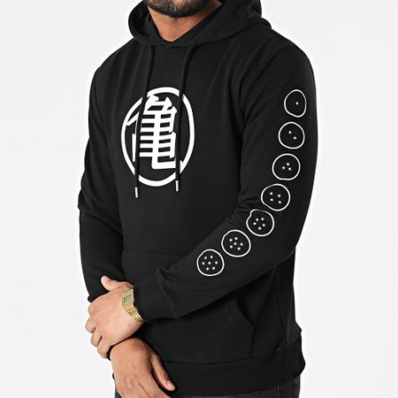 Dragon Ball Z - Kame Kanji Felpa con cappuccio nero bianco
