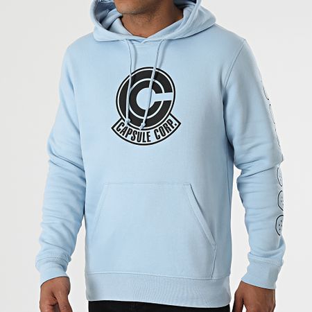 Dragon Ball Z - Felpa con cappuccio Capsule Corp Blu cielo nero