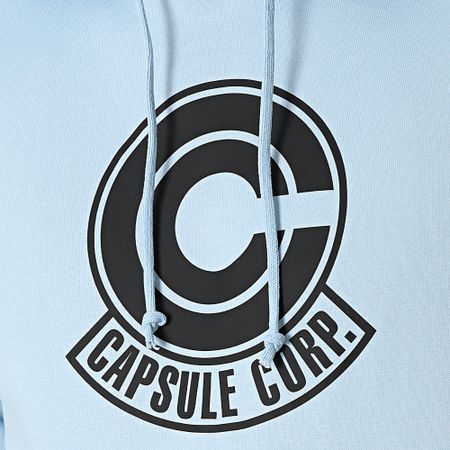Dragon Ball Z - Felpa con cappuccio Capsule Corp Blu cielo nero