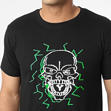 Mac Tyer Untouchable - Maglietta Electric Skull Nero Verde