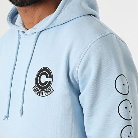Dragon Ball Z - Felpa con cappuccio Capsule Corp Sky Blue Black