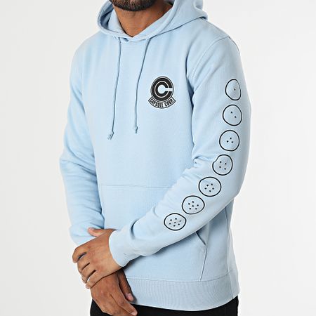 Dragon Ball Z - Felpa con cappuccio Capsule Corp Sky Blue Black