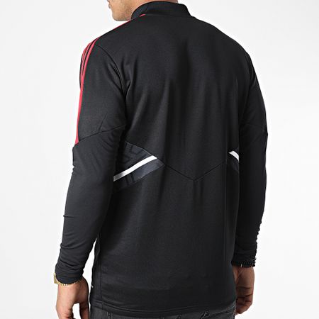 Adidas Sportswear - Manchester United H64013 Maglietta nera a maniche lunghe con strisce