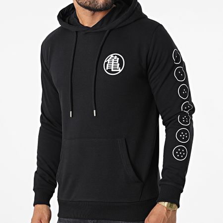 Dragon Ball Z - Felpa con cappuccio Logo Nero Bianco