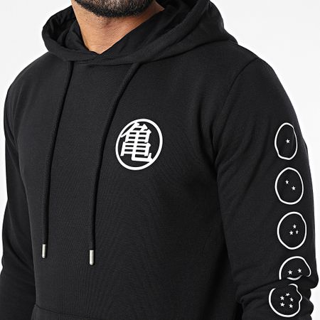 Dragon Ball Z - Felpa con cappuccio Logo Nero Bianco
