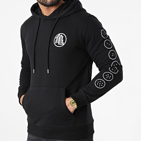 Dragon Ball Z - Felpa con cappuccio Logo Nero Bianco